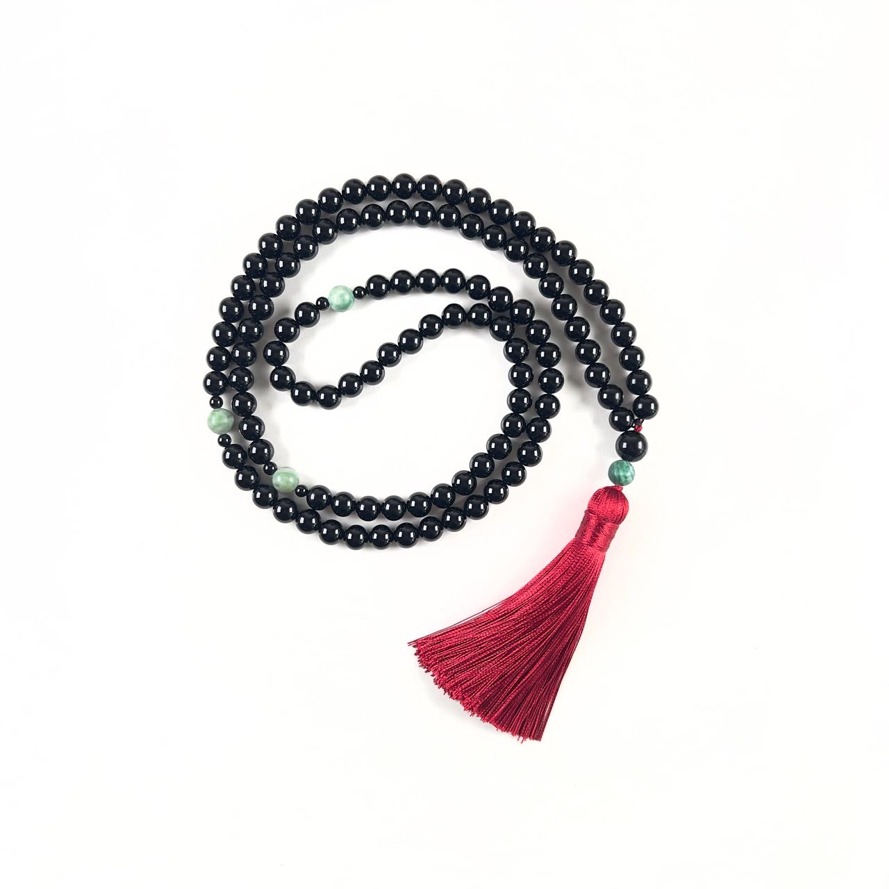 Collar de Intención Ónix Negro y Jadeíta