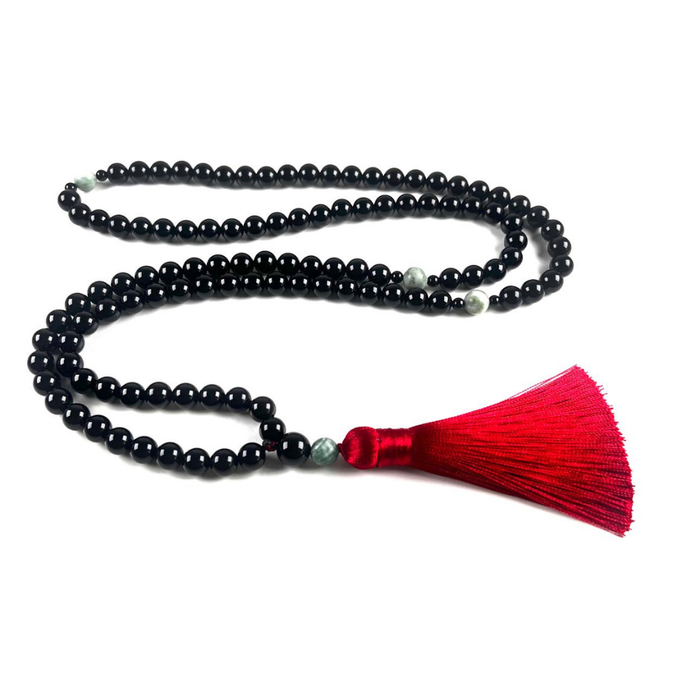 Collar de Intención Ónix Negro y Jadeíta
