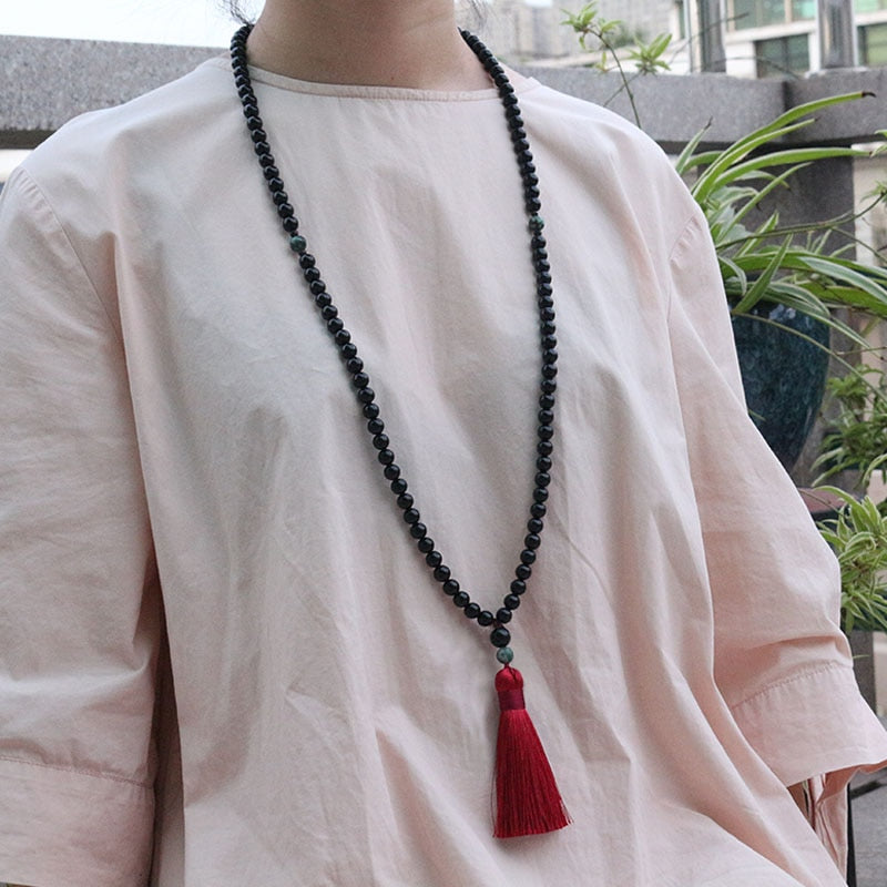 Collar de Intención Ónix Negro y Jadeíta