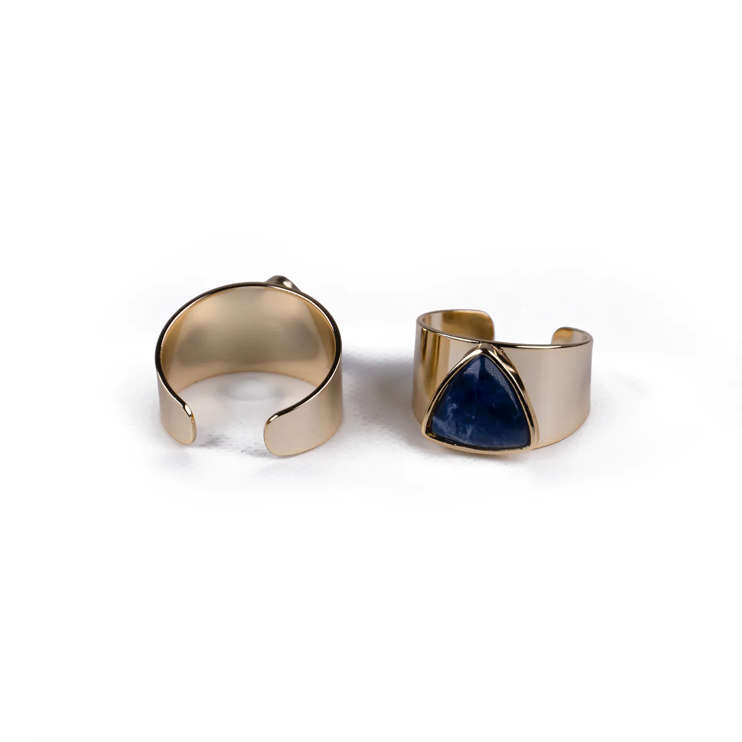 Anillo Cóctel de Lapislázuli Dorado