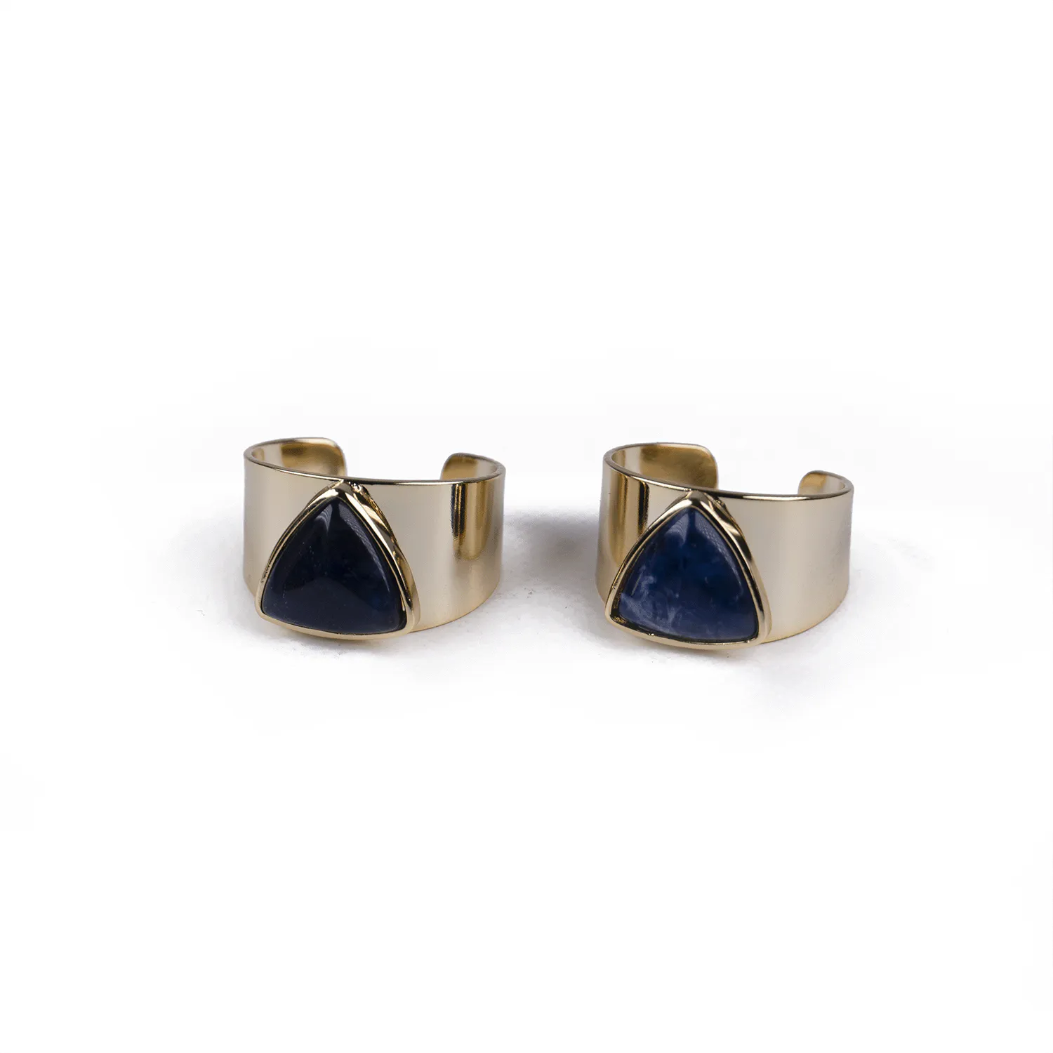 Anillo Cóctel de Lapislázuli Dorado