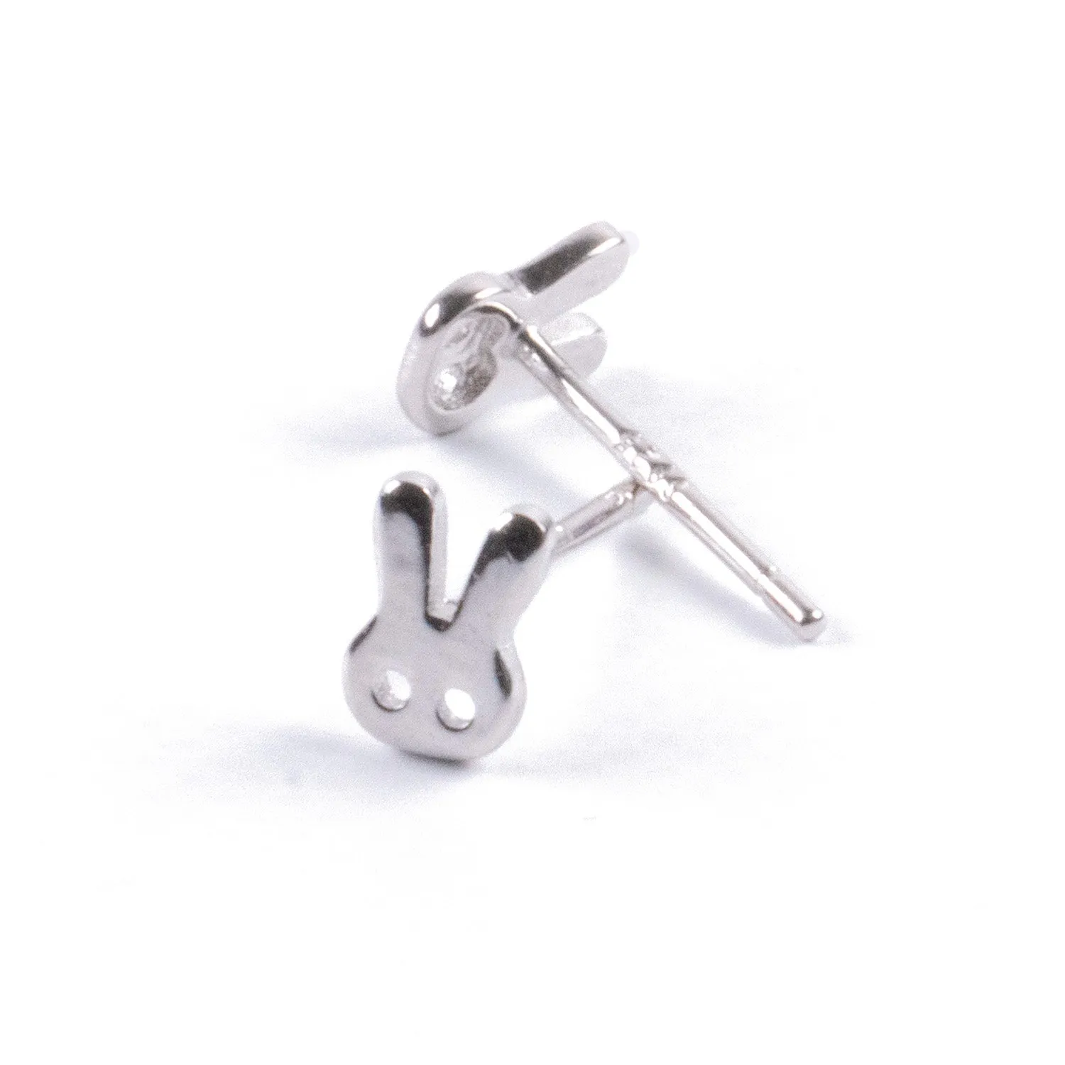 Aros Conejito Minimalista en Plata 925