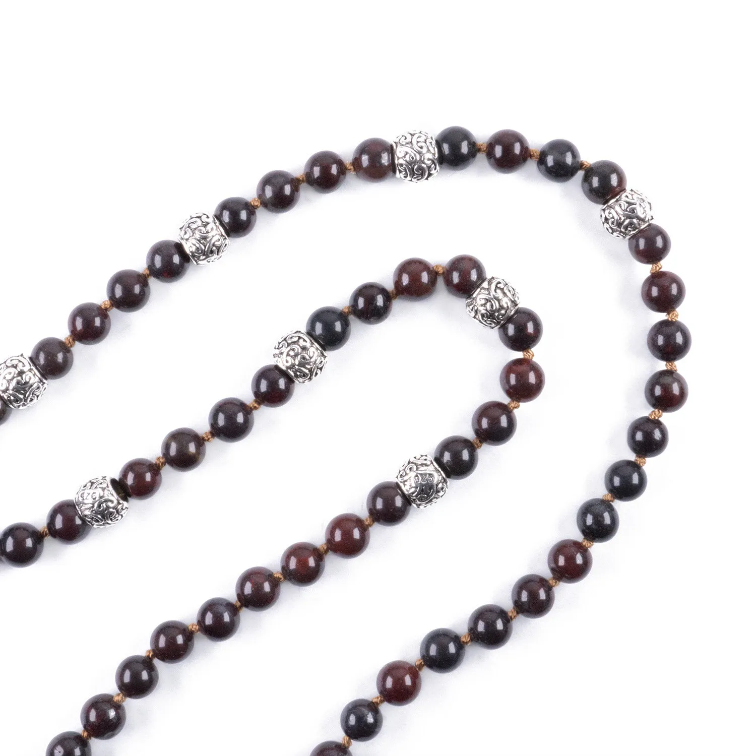 Collar de Jaspe con Colgante Mano de Fátima