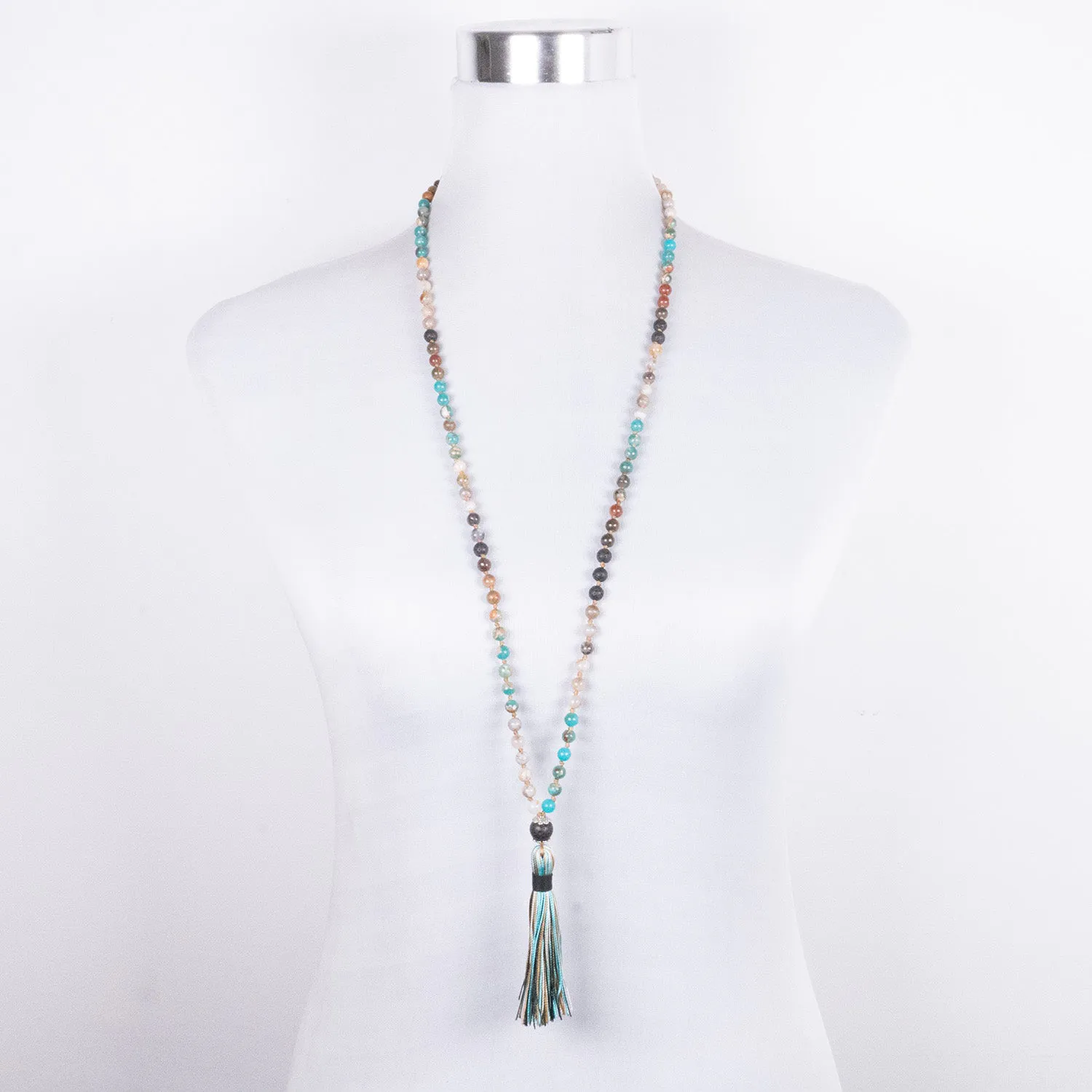 Collar de Intención Jaspe y Piedra Volcánica