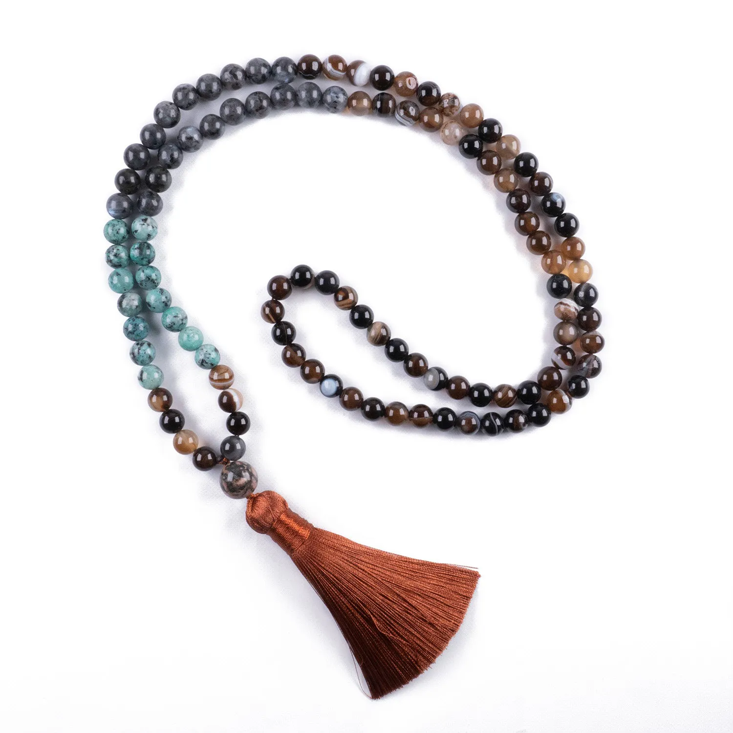 Collar de Intención Ónix, Labradorita y Turquesa