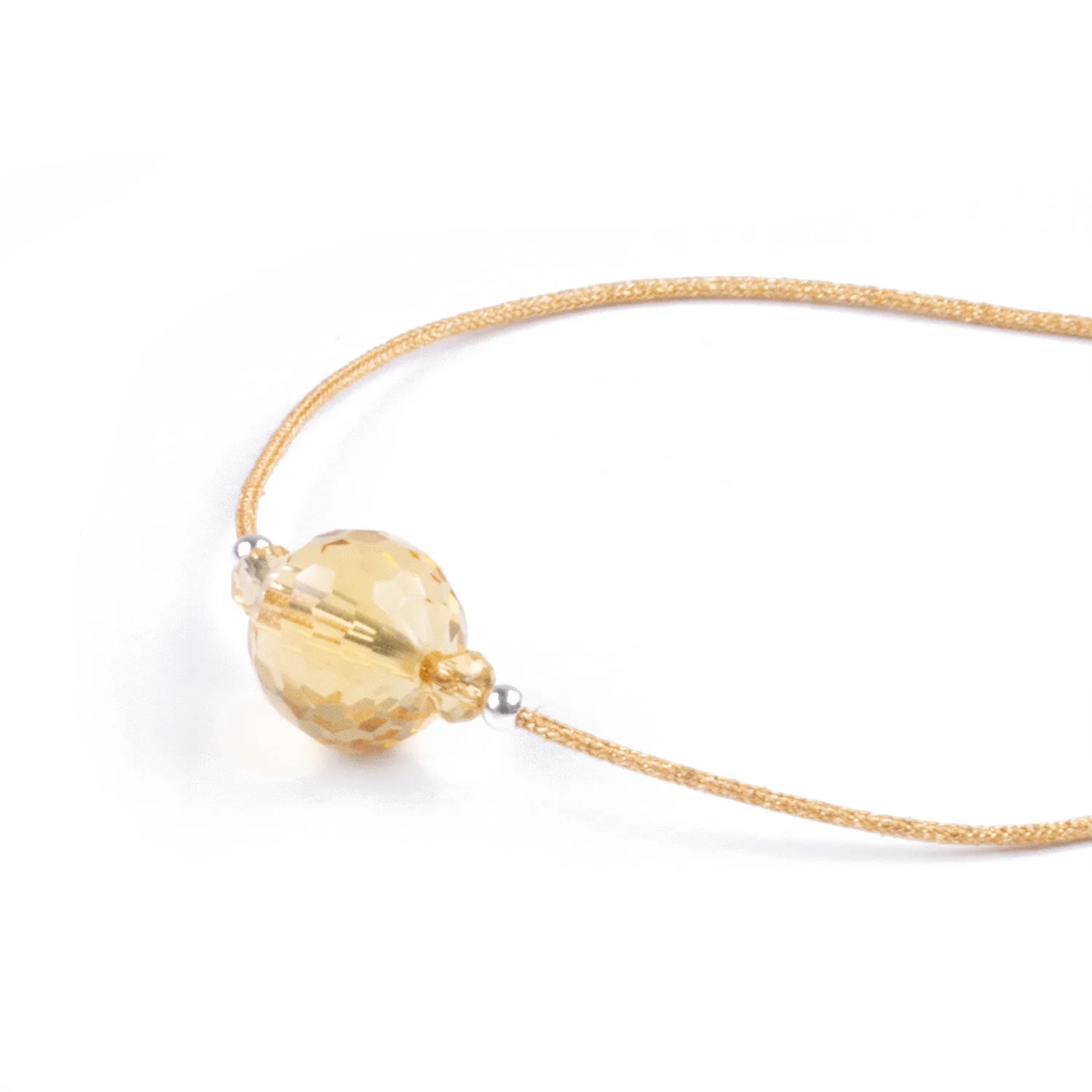 Pulsera Minimalista de Citrino y Plata 925