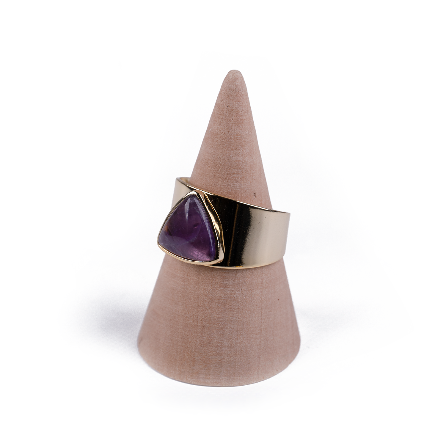 Anillo Cóctel de Amatista Dorado