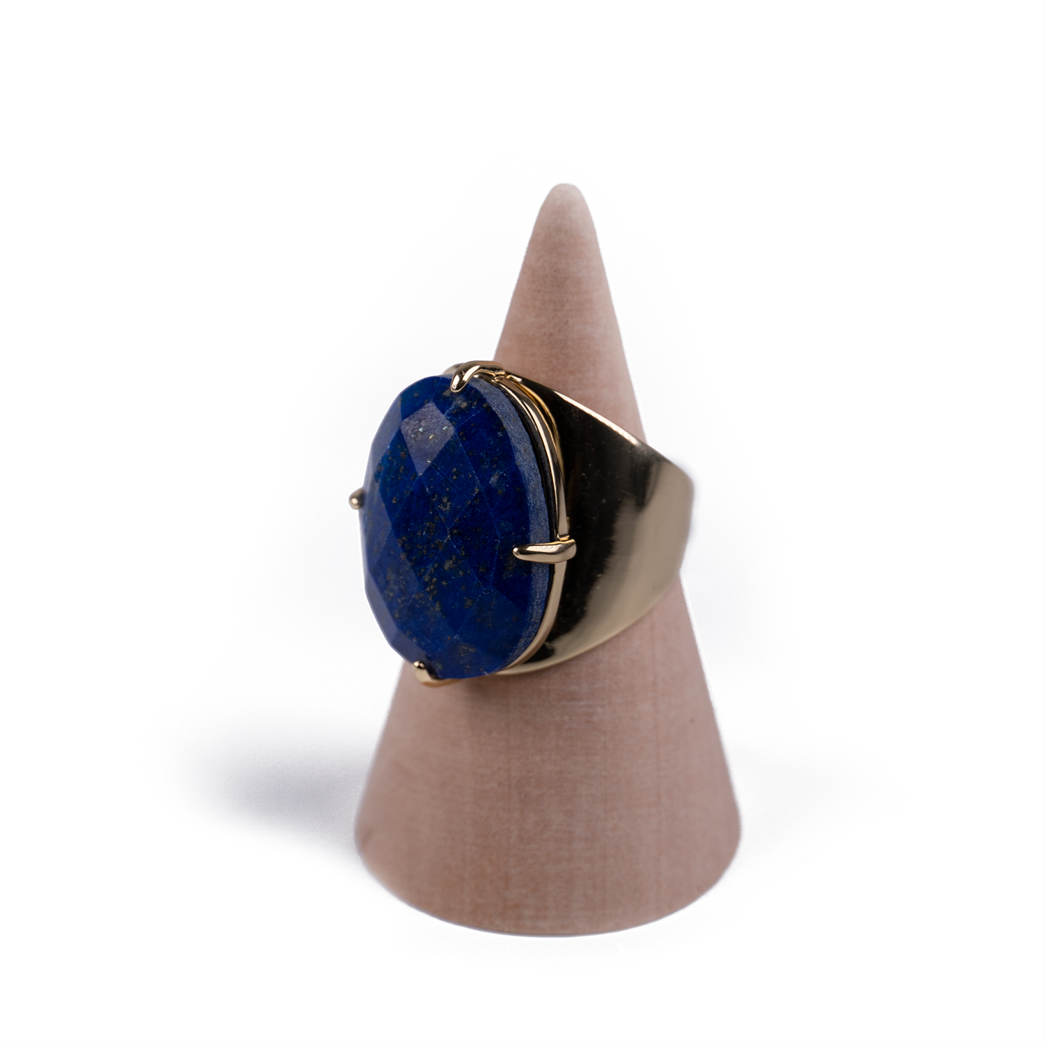 Anillo XL de Lapislázuli Dorado