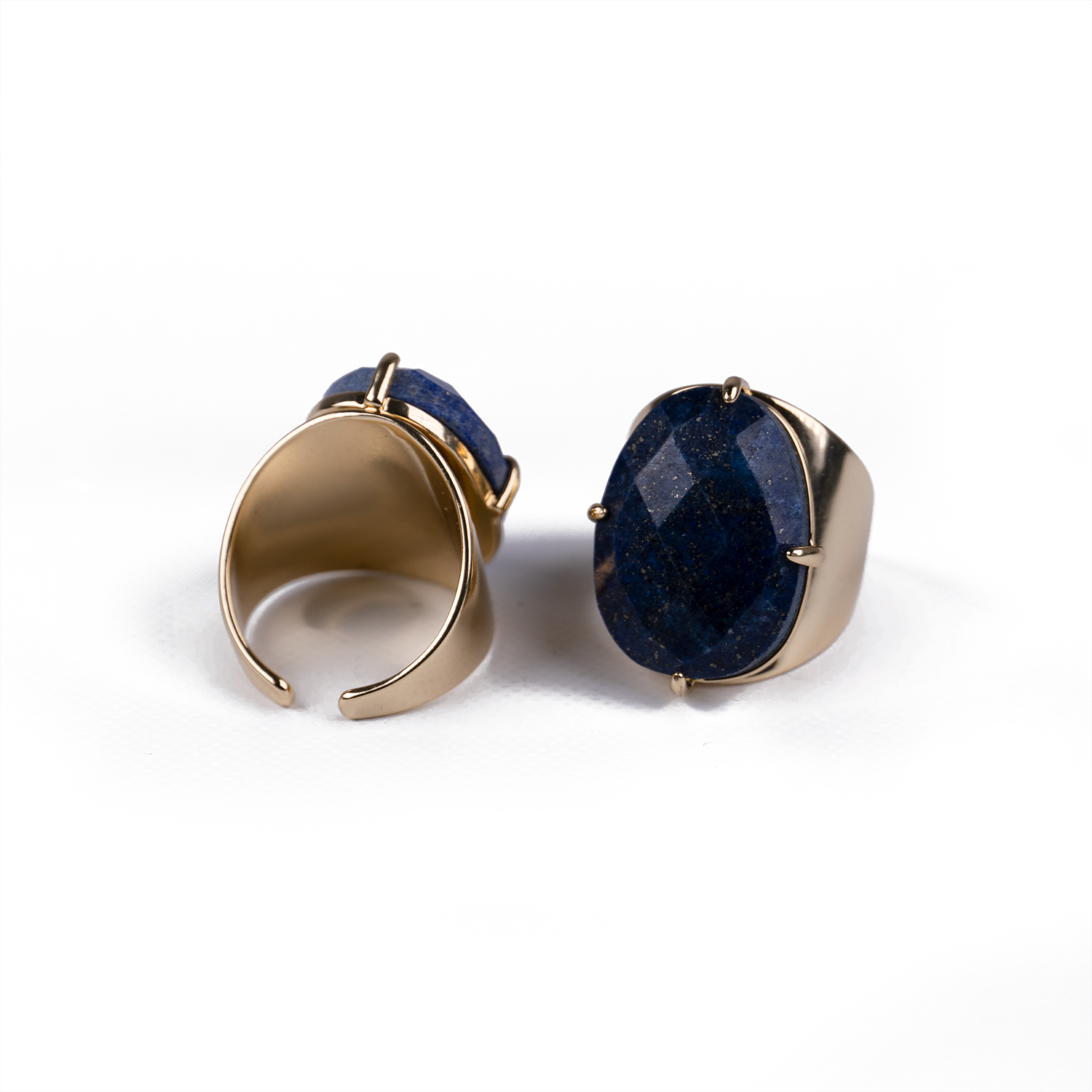 Anillo XL de Lapislázuli Dorado