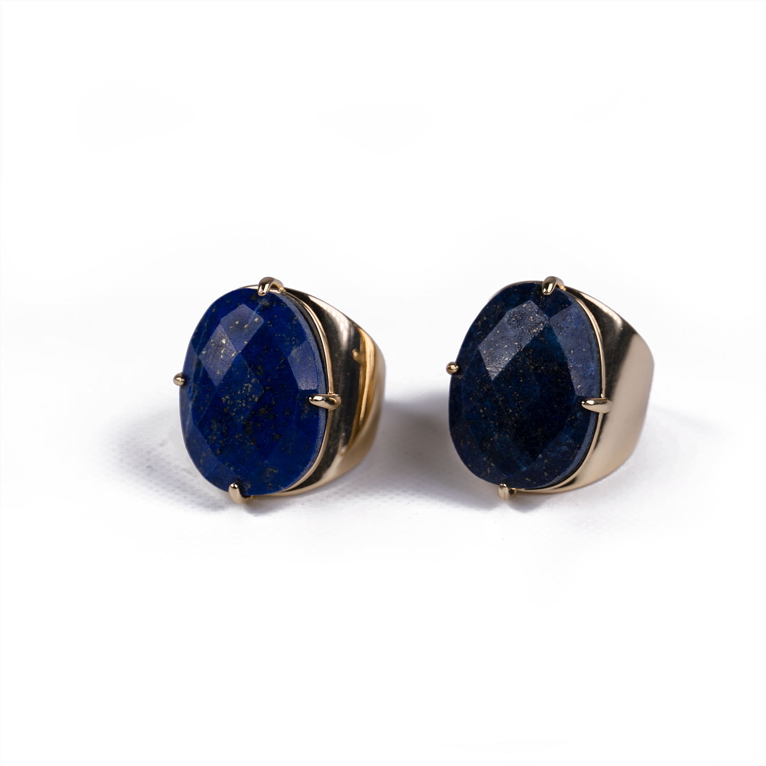 Anillo XL de Lapislázuli Dorado