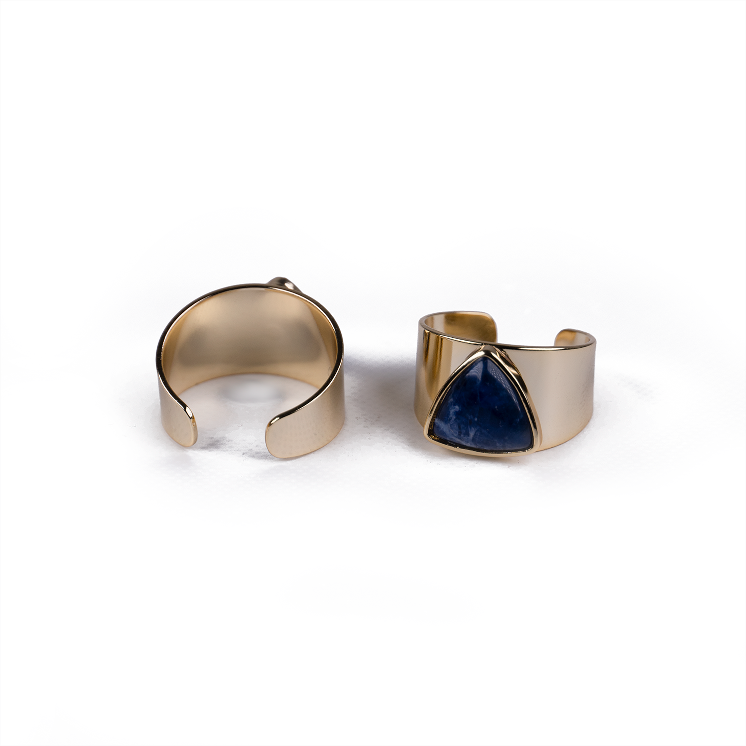 Anillo Cóctel de Lapislázuli Dorado