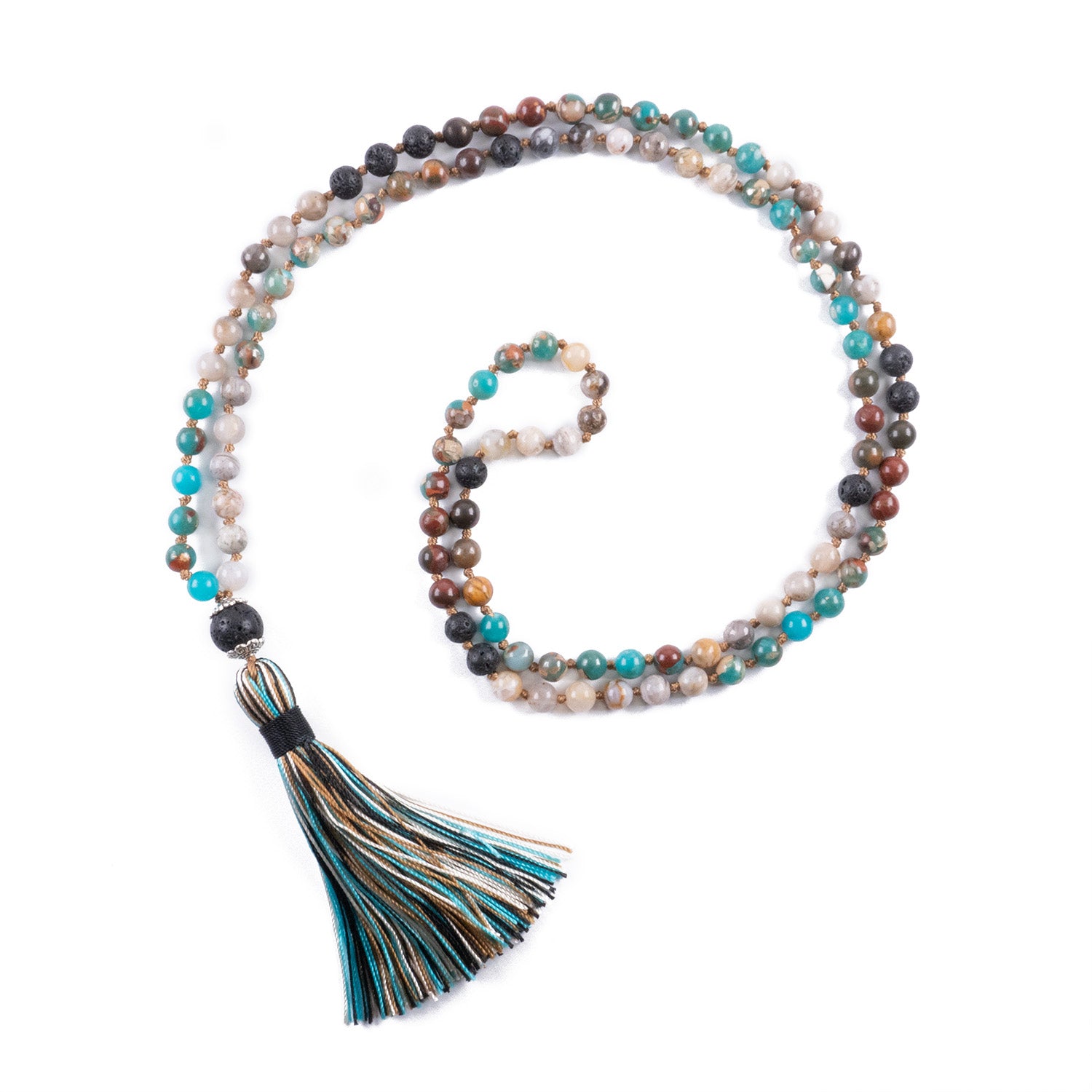 Collar de Intención Jaspe y Piedra Volcánica