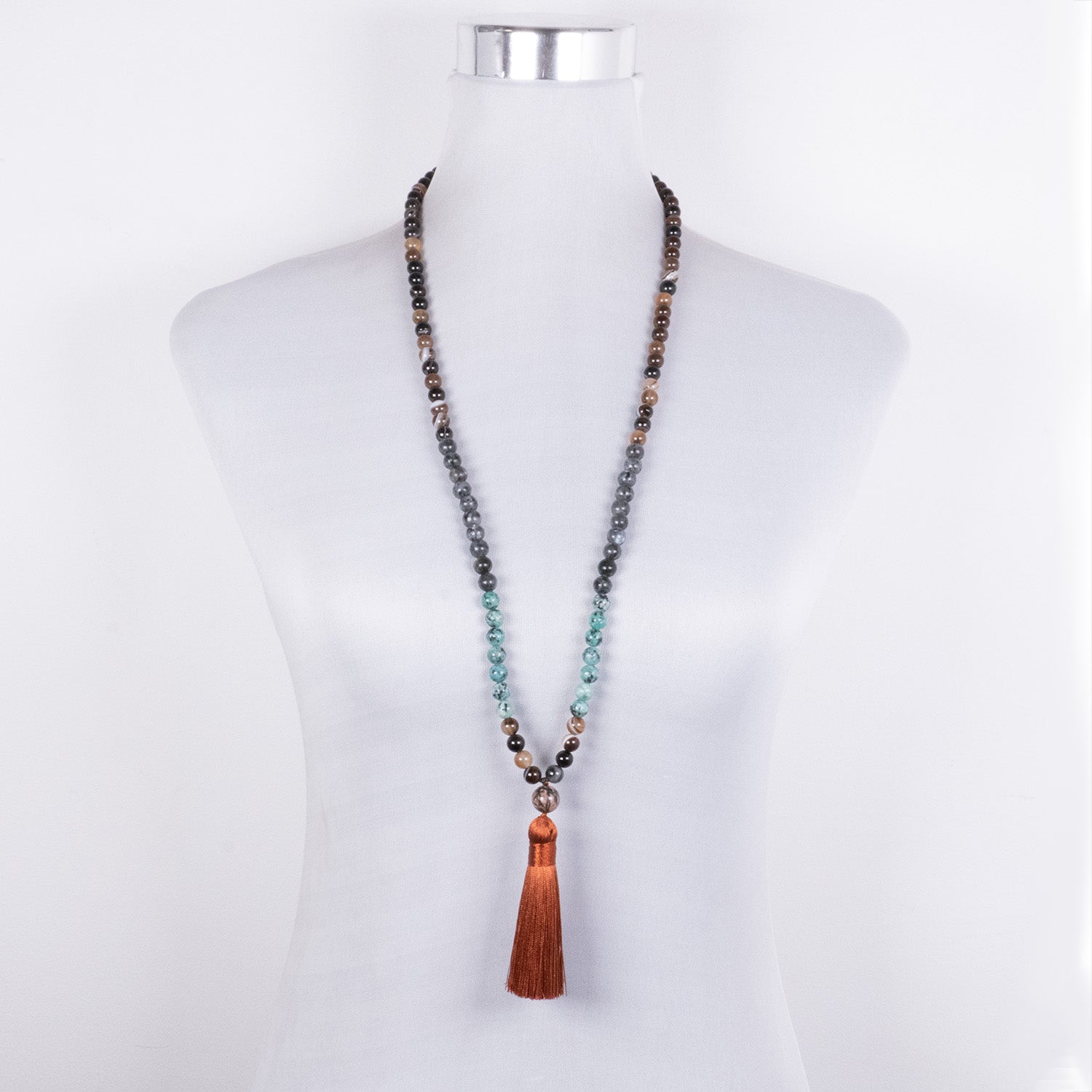 Collar de Intención Ónix, Labradorita y Turquesa