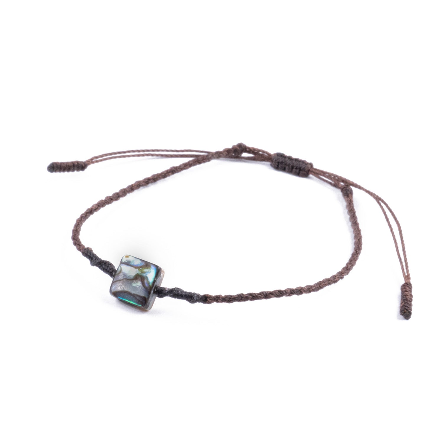 Pulsera de Hilo Tejido y Nácar