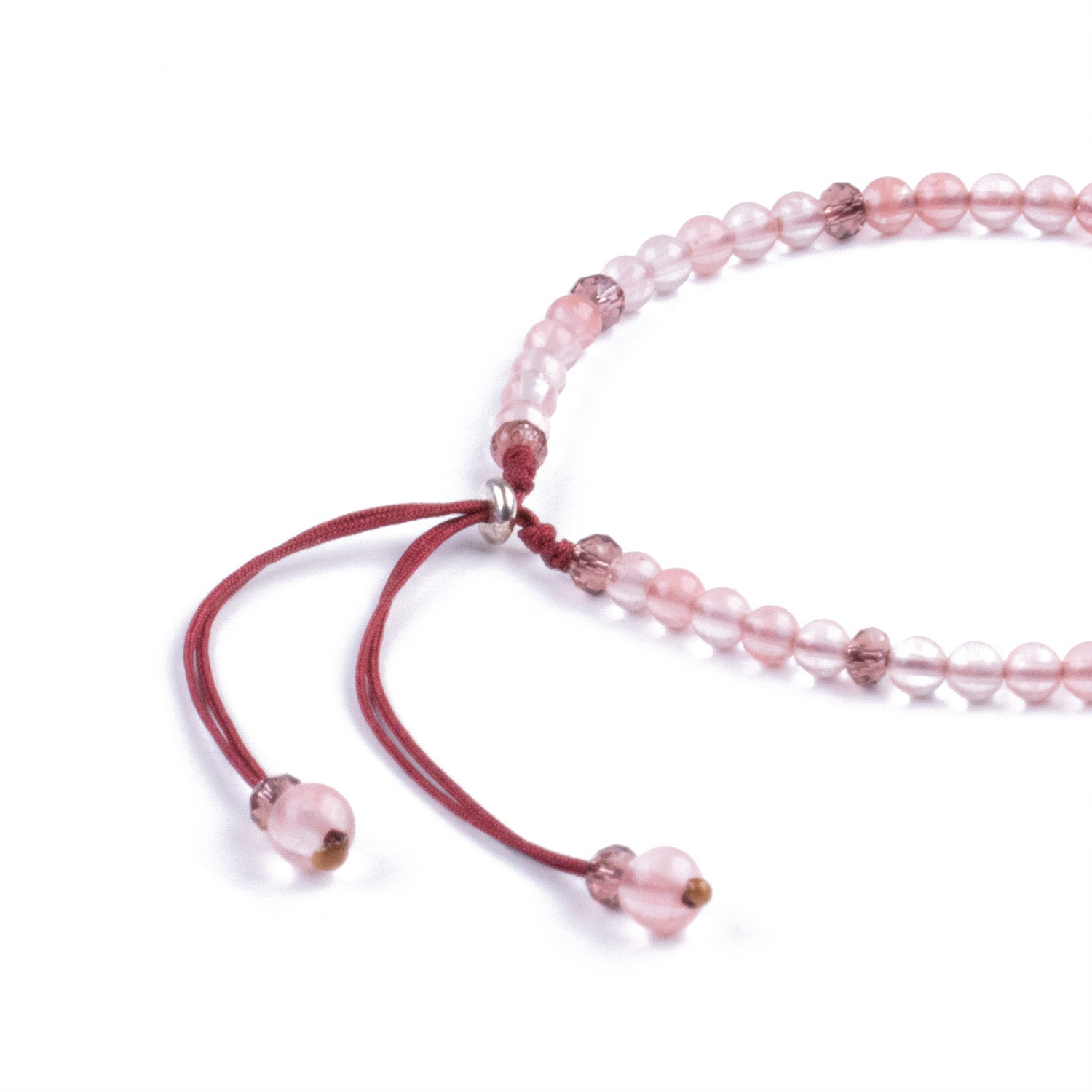 Pulsera de Cuarzo Rosa y Plata 925