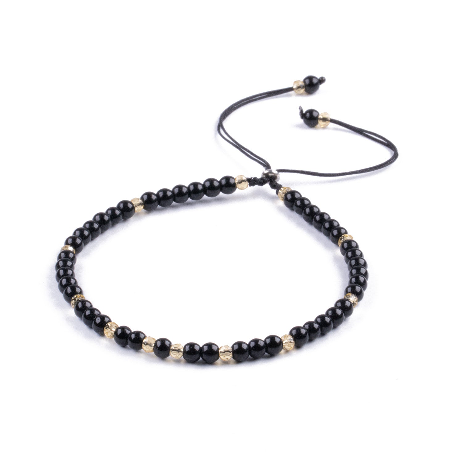 Pulsera Minimalista de Ónix Negro y Plata 925