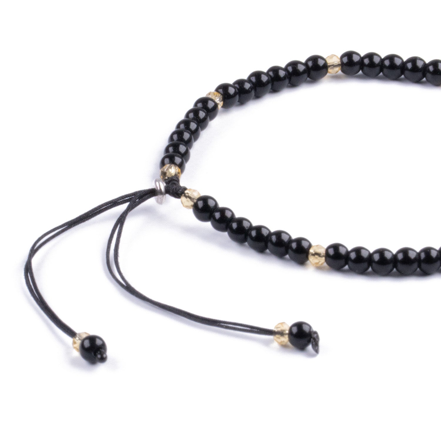 Pulsera Minimalista de Ónix Negro y Plata 925
