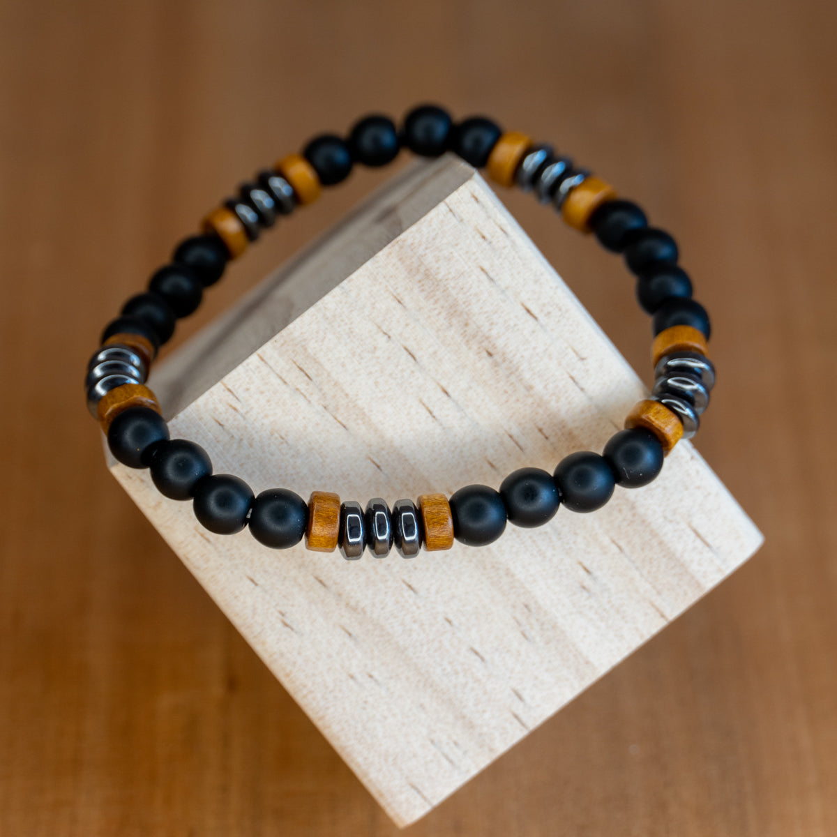 Pulsera de Hematita y Obsidiana