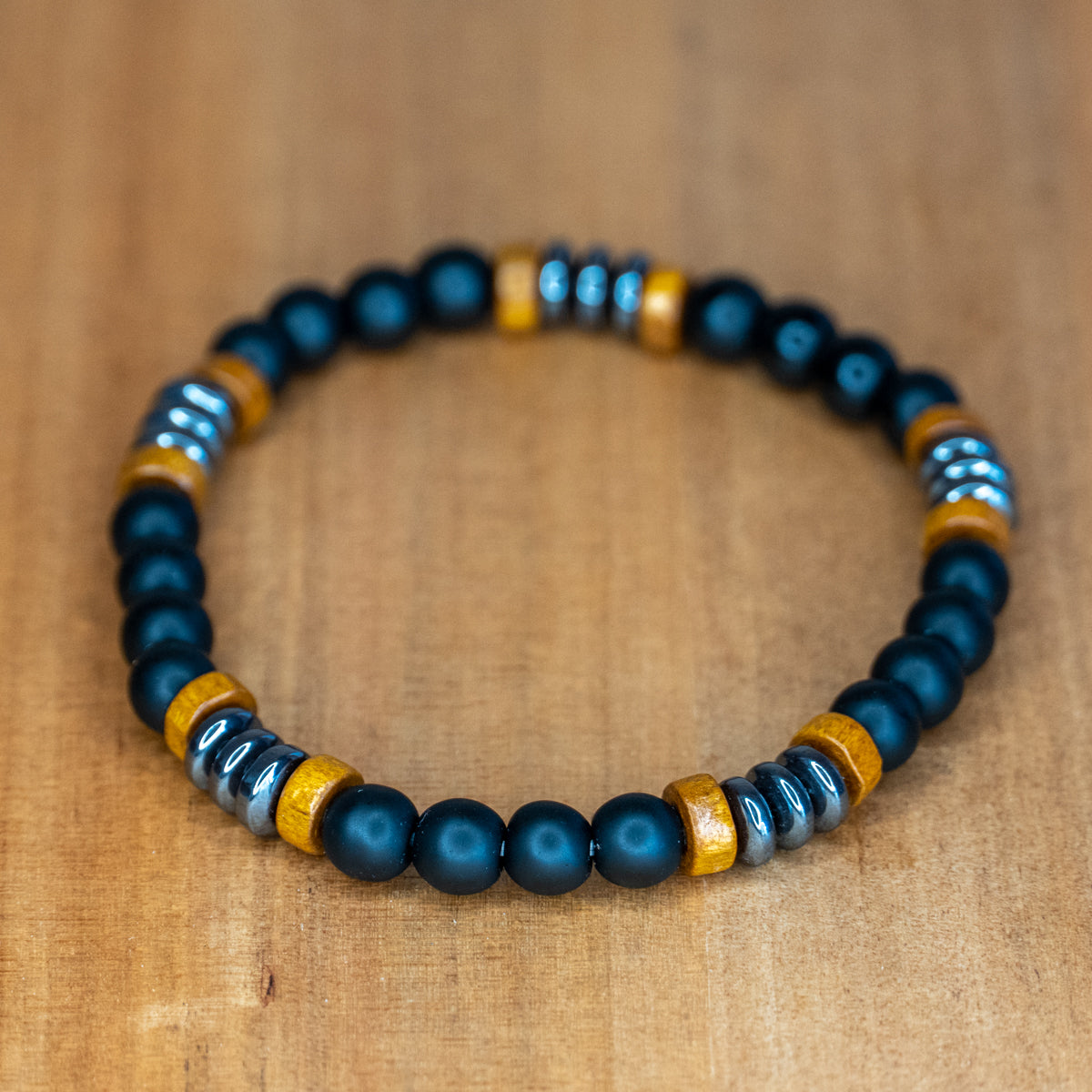 Pulsera de Hematita y Obsidiana