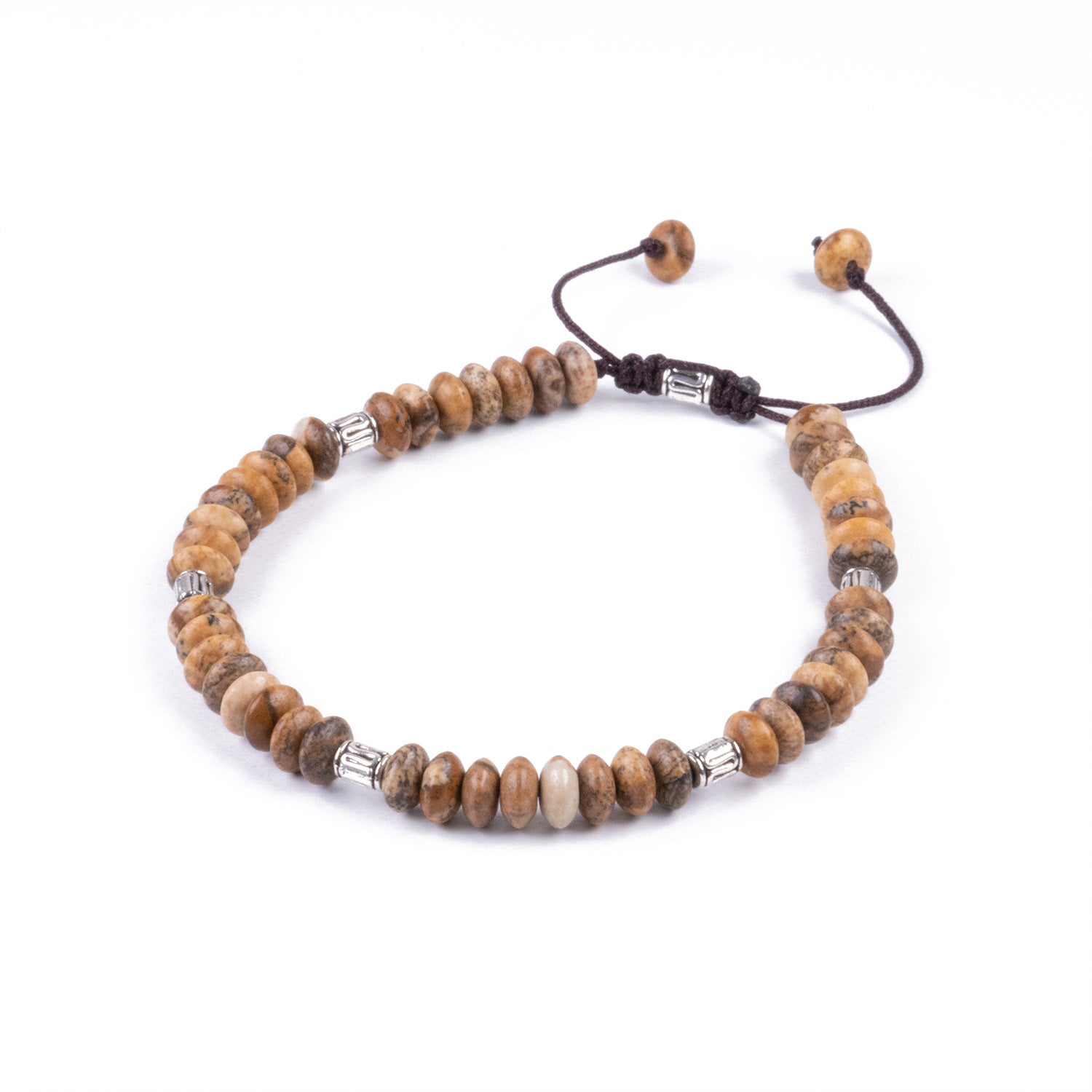 Pulsera de Jaspe Disco 5mm para Hombre