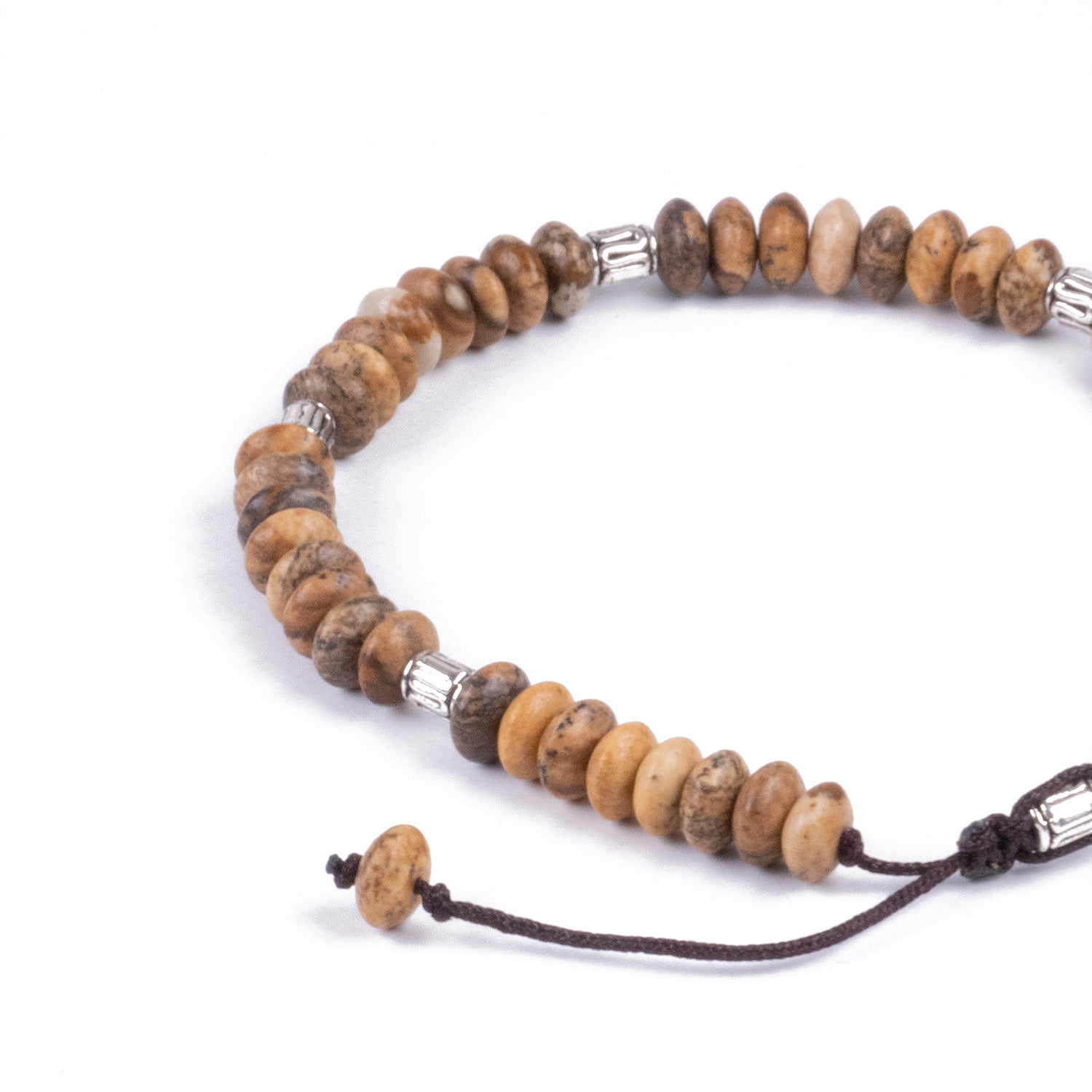Pulsera de Jaspe Disco 5mm para Hombre