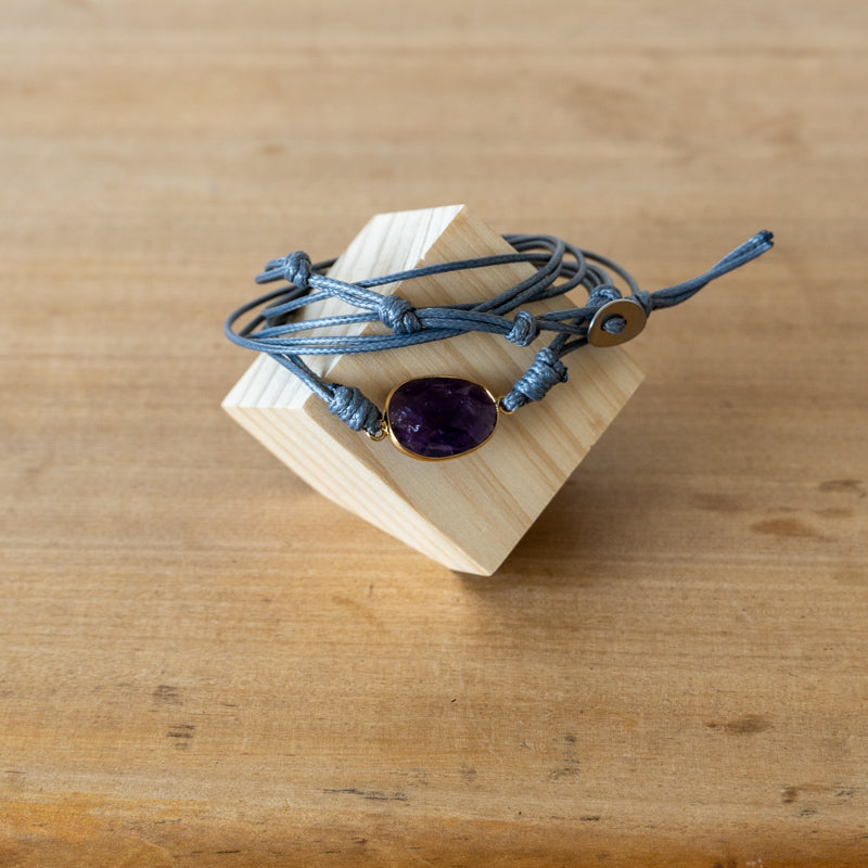 Pulsera Tipo Correa de Amatista